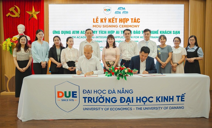 Trường Đại học Kinh tế Đà Nẵng hợp tác với ATM Academy triển khai đào tạo nghề khách sạn tích hợp AI